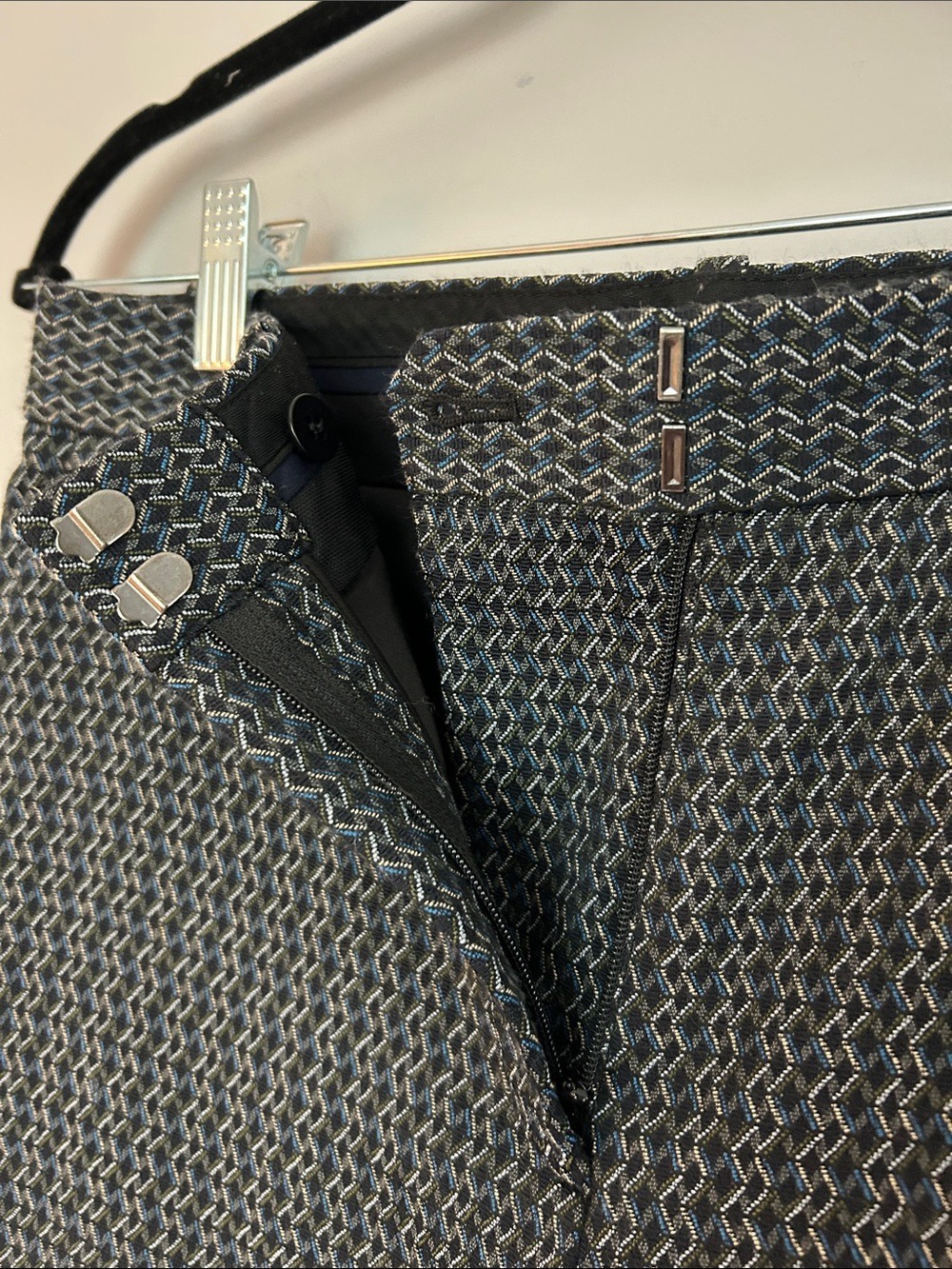 Theory Treeca Shadow Jacquard Cropped Pant Size 4 - Picture 5 of 10